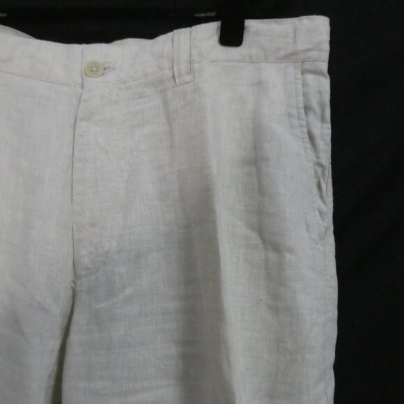 Y2K | OLD NAVY SURPLUS CO. | 36 x 30 | Classic Beige Linen Straight Leg Pants - Picture 5 of 16